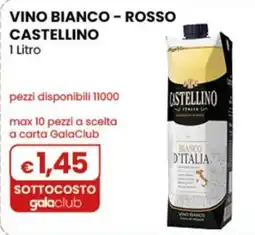Gala Supermercati Vino bianco - rosso Castellino offerta