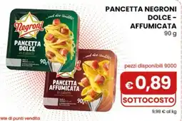 Gala Supermercati Pancetta Negroni dolce affumicata offerta