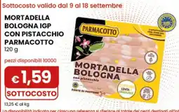 Gala Supermercati Mortadella Bologna IGP con pistacchio Parmacotto offerta