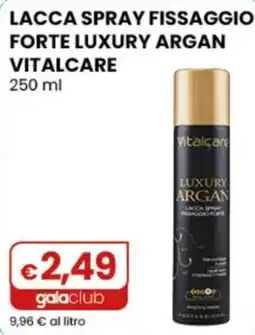 Gala Supermercati Lacca spray fissaggio forte luxury argan vitalcare offerta