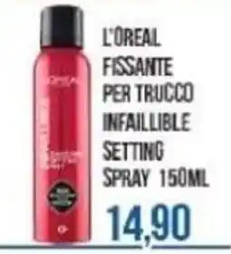 Beauty Si L'Oréal fissante per trucco infallibile setting spray offerta