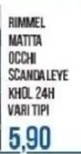 Beauty Si Rimmel matita occhi scanda lye kh0l 24h vari tipo offerta