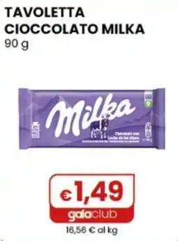 Gala Supermercati Tavoletta cioccolato Milka offerta