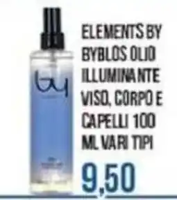 Beauty Si Elements by Byblos olio illuminante offerta