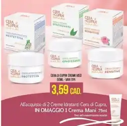 Beauty Si Cera di Cupra Crema Viso offerta