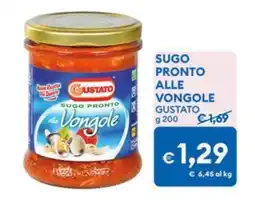 MD Discount Sugo pronto alle vongole Gustato offerta