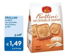 MD Discount Frollini Le Bon con granella di zucchero offerta