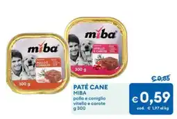 MD Discount Paté cane Miba pollo e coniglio vitello e carote offerta