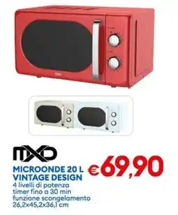 MD Discount Mxd microonde 20 l vintage design offerta