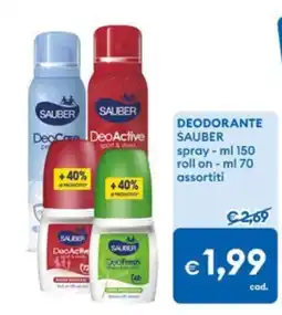 MD Discount Deodorante Sauber offerta