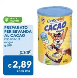 MD Discount Preparato per bevanda al cacao Cioko Nut magro offerta