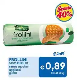 MD Discount Frollini Vivo Meglio senza zuccheri aggiunti offerta