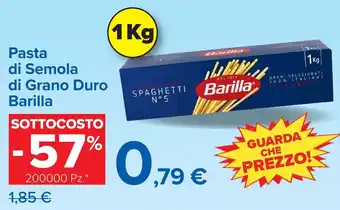 Pasta di Semola di Grano Duro Barilla