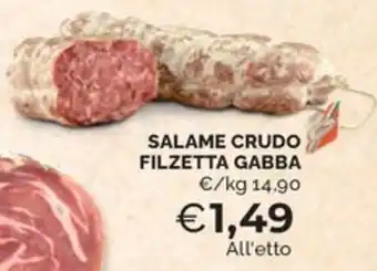 Salame crudo Filzetta Gabba