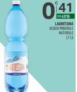 Tutto Risparmio Cash&Carry Lauretana acqua minerale naturale offerta