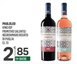 Tutto Risparmio Cash&Carry Paololeo vino igp primitivo salento/ negroamaro rosato di puglia offerta