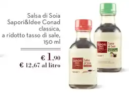 Spazio Conad Salsa di Soia Sapori&Idee Conad classica, a ridotto tasso di sale offerta