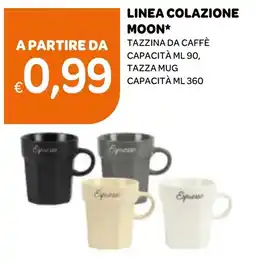 Ekom Linea Colazione Moon Tazzina da Caffè offerta