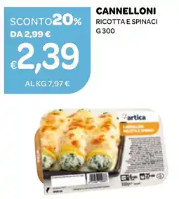 Ekom Cannelloni ricotta e spinaci artica offerta