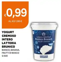 Ekom Yogurt cremoso intero Latteria Brunico offerta