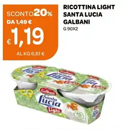 Ekom Ricottina light Santa Lucia Galbani offerta