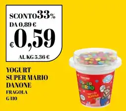 Ekom Yogurt Super Mario Danone Fragola offerta