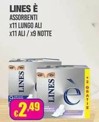 Lines è Assorbenti x11 Lungo Ali x11 Ali / x9 Notte