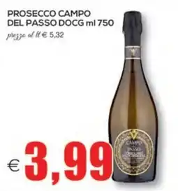 SuperOne Prosecco Campo del Passo DOCG offerta
