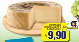 SuperOne Formaggio Montasio DOP 4 mesi Pordenone offerta