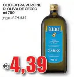 SuperOne Olio extra vergine di oliva De Cecco Classico offerta