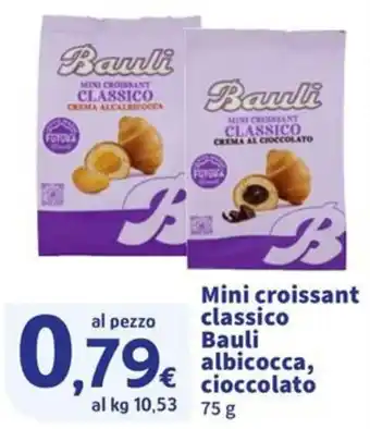Mini croissant classico Bauli albicocca, cioccolato