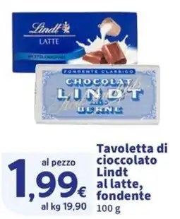 Ok Sigma Tavoletta di cioccolato Lindt al latte, fondente offerta