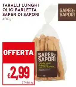 Pan Taralli lunghi olio barletta Saper di Sapori offerta