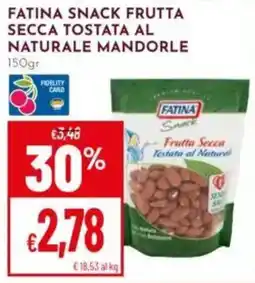 Pan Fatina snack frutta secca tostata al naturale mandorle offerta