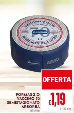 Pan Formaggio vaccino 70 semistagionato Arborea offerta