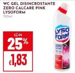 Pan WC Gel Disincrostante Zero Calcare Pink Lysoform offerta