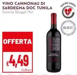 Pan Vino Cannonau di Sardegna Doc Tunila offerta