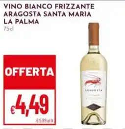 Pan Vino bianco frizzante Aragosta Santa Maria La Palma offerta