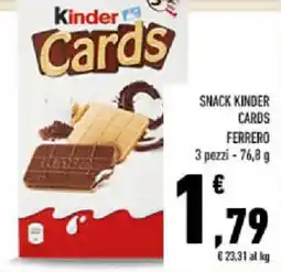 Conad Tuday Kinder Cards offerta