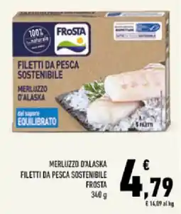 Conad Tuday Merluzzo d'Alaska filetti da pesca sostenibile Frost offerta