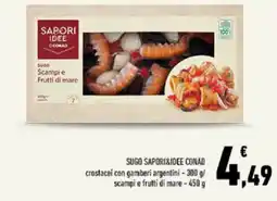 Conad Tuday Sugo Sapori&Idee Conad crostacei con gamberi argentini offerta