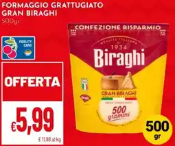 Pan Formaggio grattugiato Gran Biraghi offerta