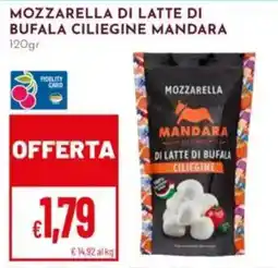 Pan Mozzarella di latte di bufala ciliegine mandara offerta