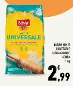 Conad Tuday Farina mix it universale senza glutine Schar offerta