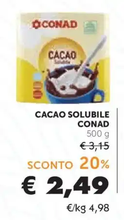 Conad Cacao solubile Conad offerta