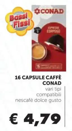Conad 16 capsule caffè Conad offerta