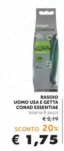 Conad Rasoio uomo usa e getta Conad Essentiae offerta