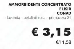 Conad Ammorbidente concentrato Elisir Conad offerta
