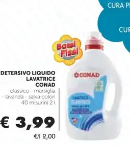Conad Detersivo liquido lavatrice Conad offerta