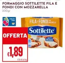 Pan Formaggio sottilette fila e fondi con mozzarella offerta